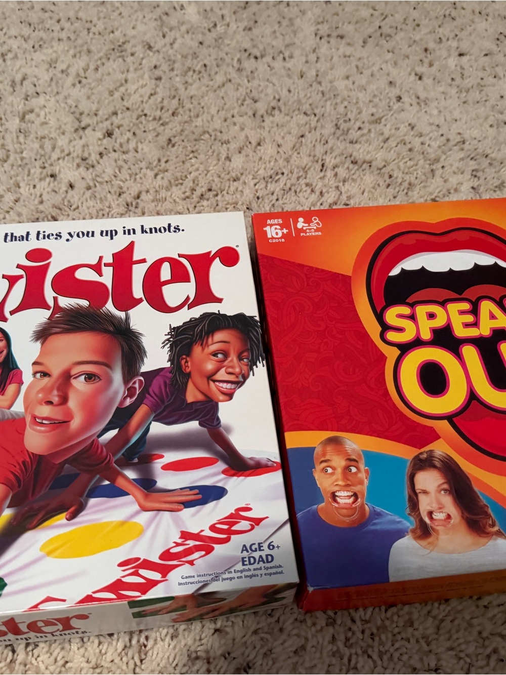 Set of Part Games, Board Games-Twister and Speak Out